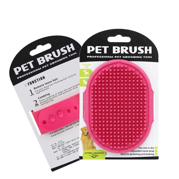 ROADREIGN - Soft Pet Cat Shampoo Bathing Brush Soothing Massage TPR Dog Hair Comb Pet Grooming 1