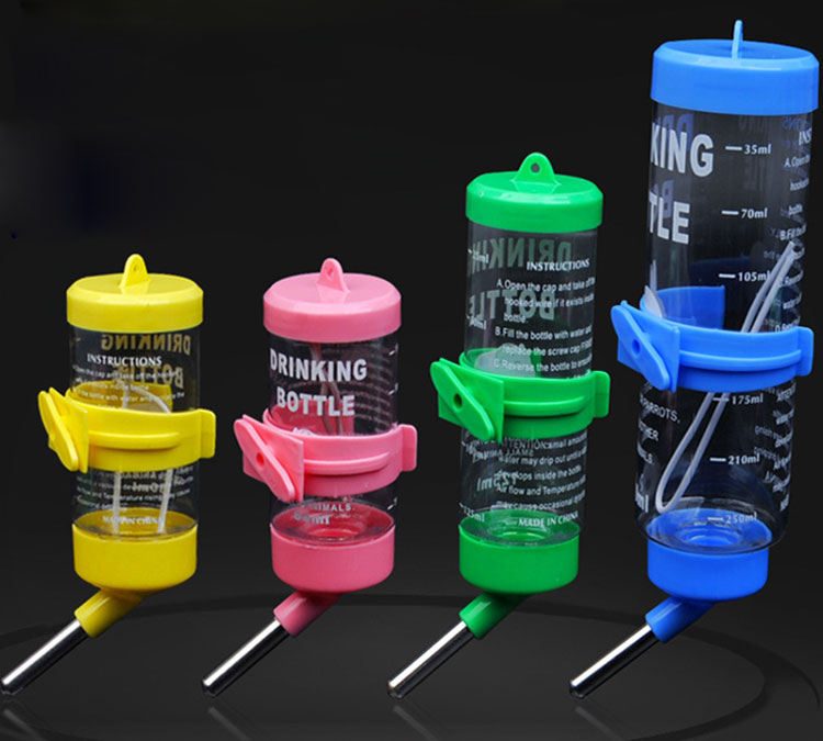 Factory Wholesale Plastic Dog Water Hanging Bottle For Pet Cage