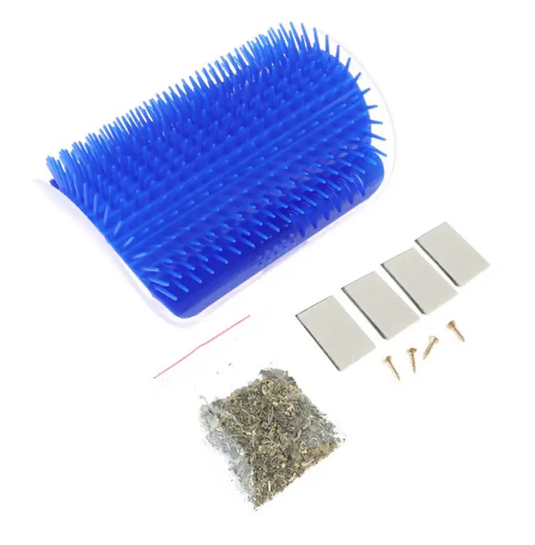 High-End Cat Rubbing Hair Brush with Soft Bristles - Pet Grooming Massage Comb with Catnip 4