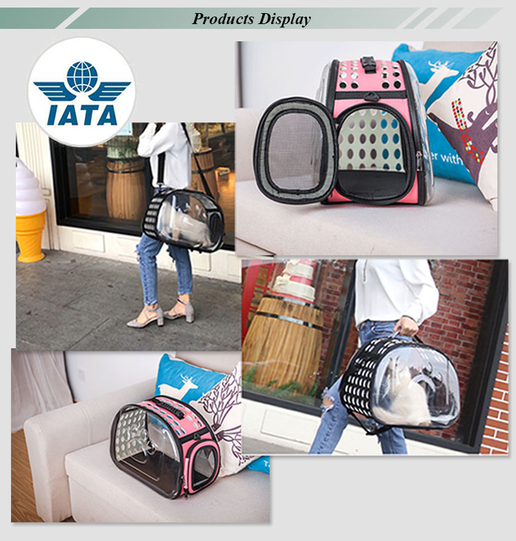 ROADREIGN - Wholesale Pet Travel Small Dog Carrier Foldable Transparent Plastic Bag Pet Carriers 12