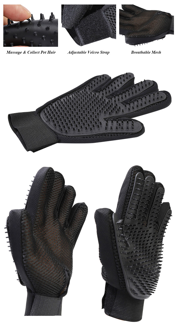 ROADREIGN - 259 Tips Pet Hair Removal Glove, Pet Grooming Glove Pet Grooming Gloves 9