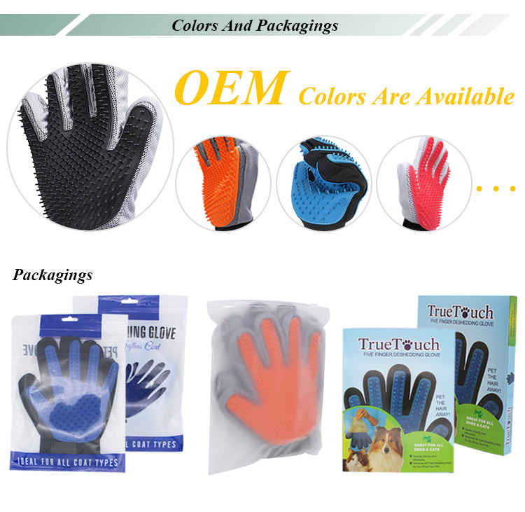 ROADREIGN - 259 Tips Pet Hair Removal Glove, Pet Grooming Glove Pet Grooming Gloves 10