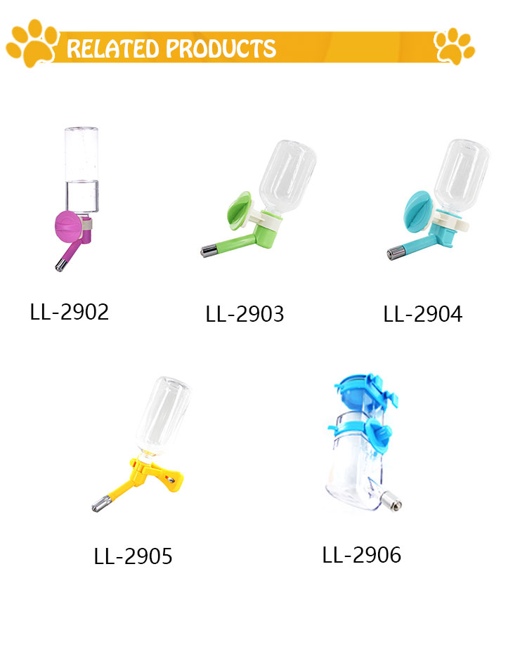 No Drip Pet Water Bottle Wire Cage Hanging Dispenser Waterer For Small Animals