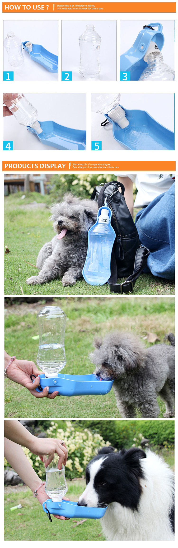 ROADREIGN - Wholesale Outdoor Plastic Pet Drinking Water Bottle Pet Drinking 4