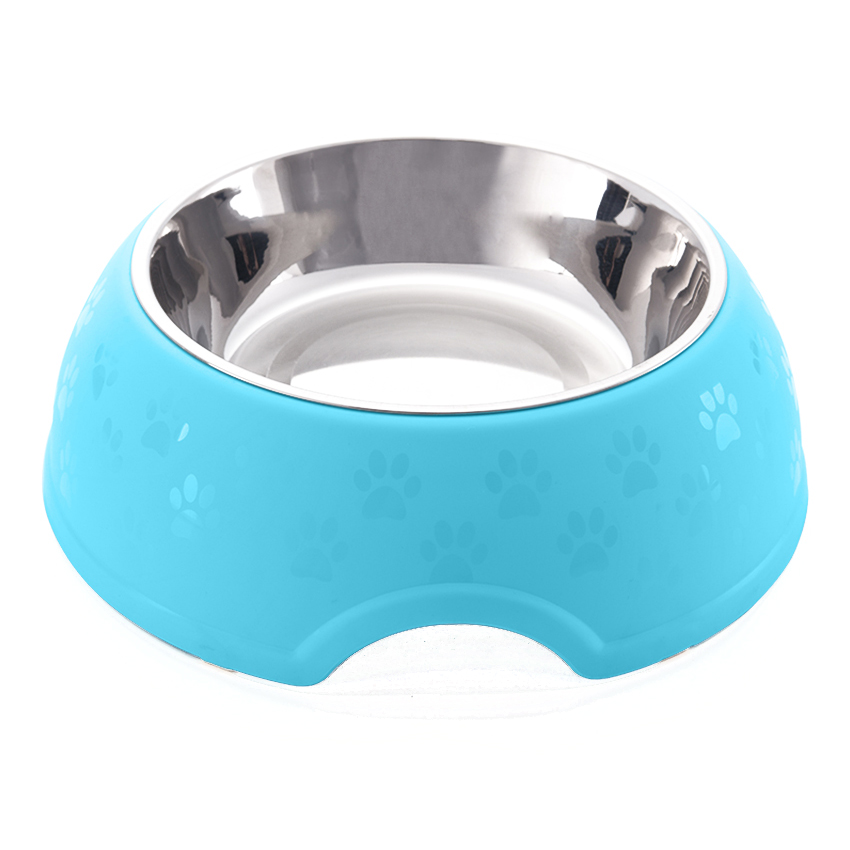 ROADREIGN - Stainless Steel Dog Bowl Non-Slip Plastic Mat Design Pet Feeder Bowl Pet Bowls 5