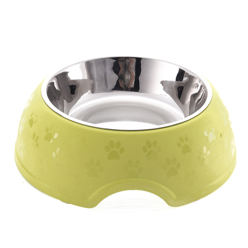 ROADREIGN - Stainless Steel Dog Bowl Non-Slip Plastic Mat Design Pet Feeder Bowl Pet Bowls 4
