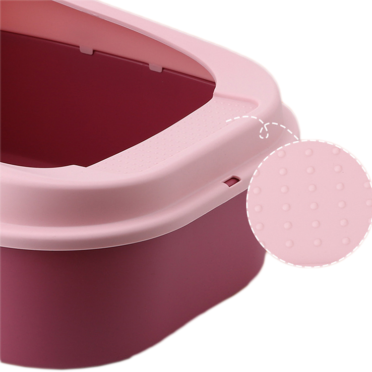 ROADREIGN - Plastic Cat Toilet Box Semi Enclosed Pet Indoor Toilet Pet Toilets 6
