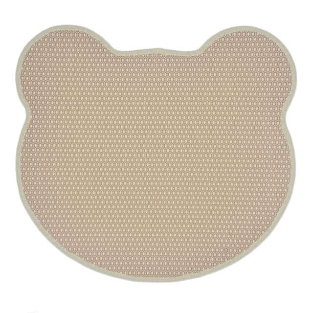 ROADREIGN - EVA Cat Litter Mat Wholesale Head Of Bear Shape Waterproof Cat Litter Pad Mat Pet Cleaning 4