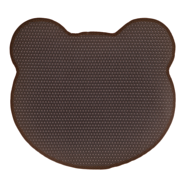 ROADREIGN - EVA Cat Litter Mat Wholesale Head Of Bear Shape Waterproof Cat Litter Pad Mat Pet Cleaning 3