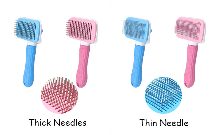 Pet Grooming Brush Self Cleaning Dog Hair Brush , Cat Pin Comb