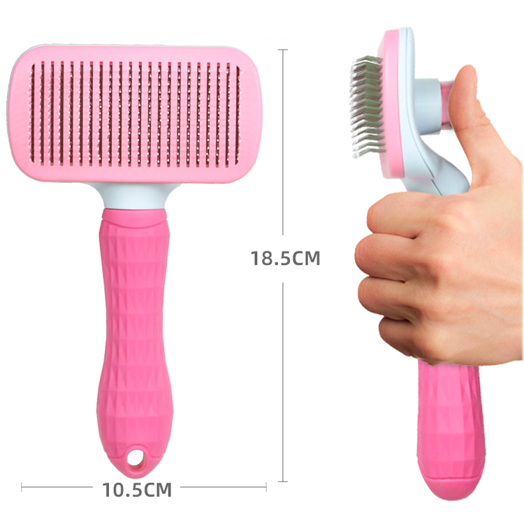 Pet Grooming Brush Self Cleaning Dog Hair Brush , Cat Pin Comb