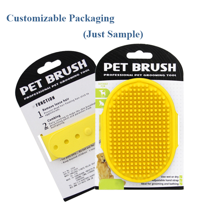 Soft Pet Shampoo Bath Brush Soothing Massage Rubber Dog Comb