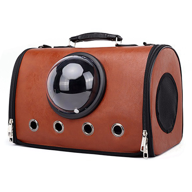 ROADREIGN - Breathable Portable Pet Carrier Leather Shoulder Bag Pet Carriers 3