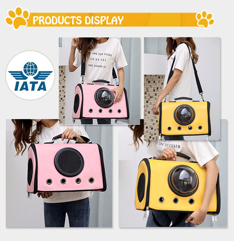 ROADREIGN - Breathable Portable Pet Carrier Leather Shoulder Bag Pet Carriers 14