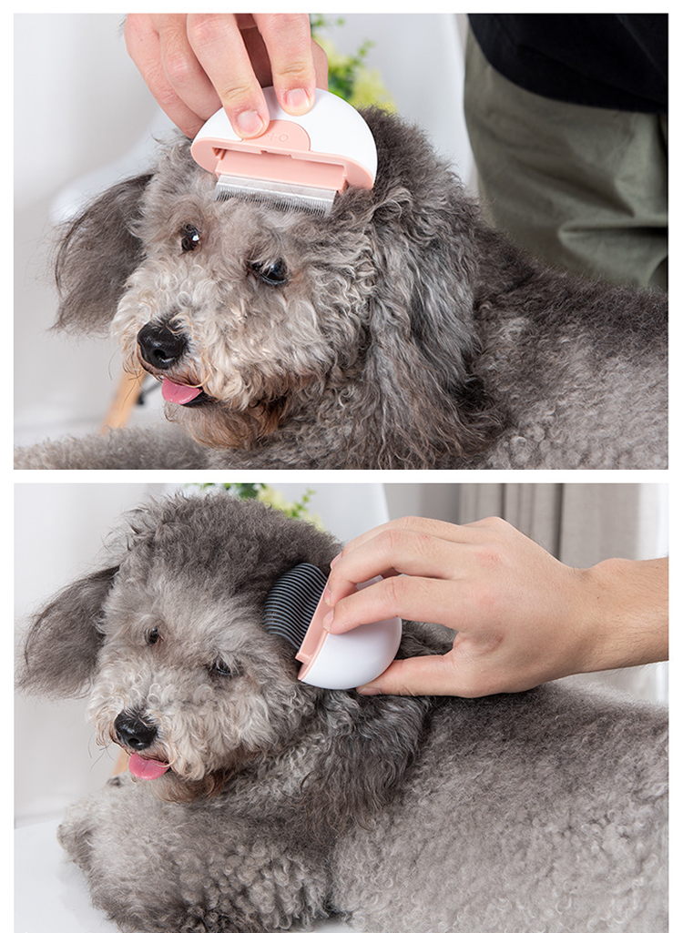 Small Portable Plastic Dog Massage Pet Hair Grooming Comb