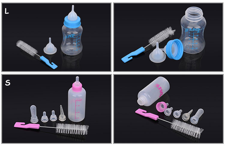 ROADREIGN - Kleine hondenvoedingsfles groothandel plastic huisdier kat water melk voeding zuigfles huisdier drinkfles 2