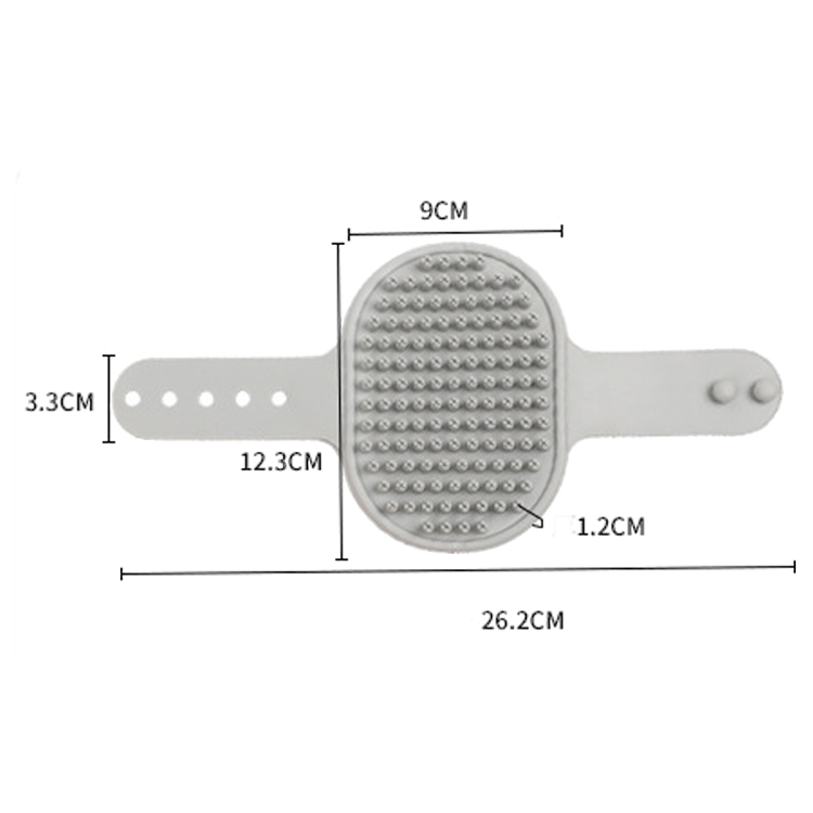 ROADREIGN - Brosse douce pour poils de chat et de chien, peigne de bain en TPR pour le toilettage des animaux de compagnie 6