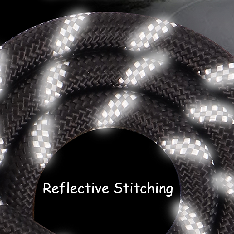 Waterproof Nylon Dog Leash with Comfortable Padded Handle and Highly Reflective Threads for Pet Dogs