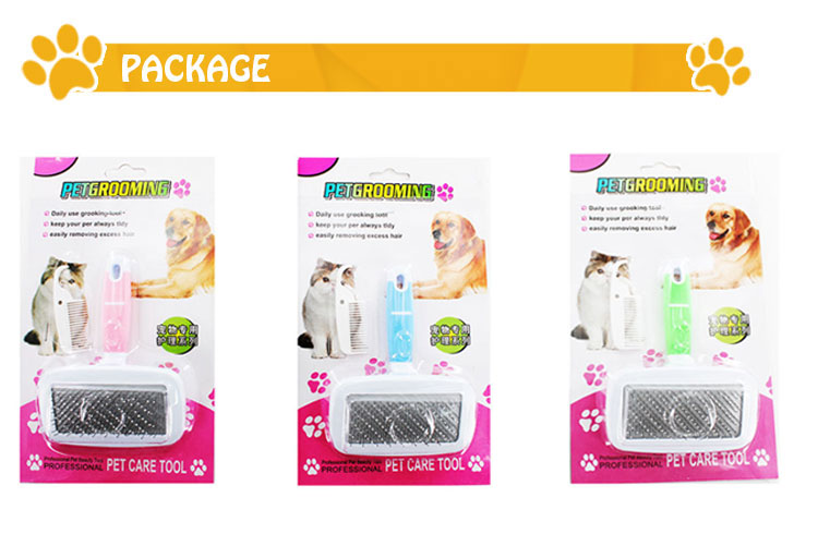 ROADREIGN - Brosse de toilettage pour animaux en acier inoxydable à picots pour chiens et poils d'animaux (vente en gros) 6