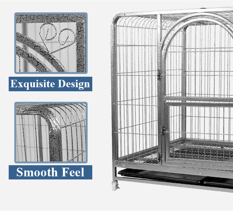Wholesale Metal Kennel Mesh Pet Dog Cage With Wheels