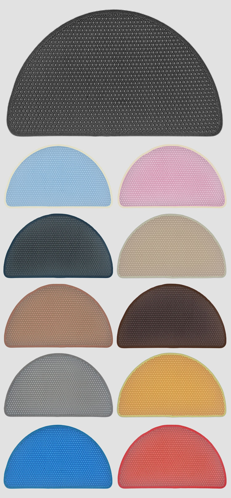 EVA Cat Litter Mat Wholesale Semi-Circle Shape Cat Litter Mat Pad