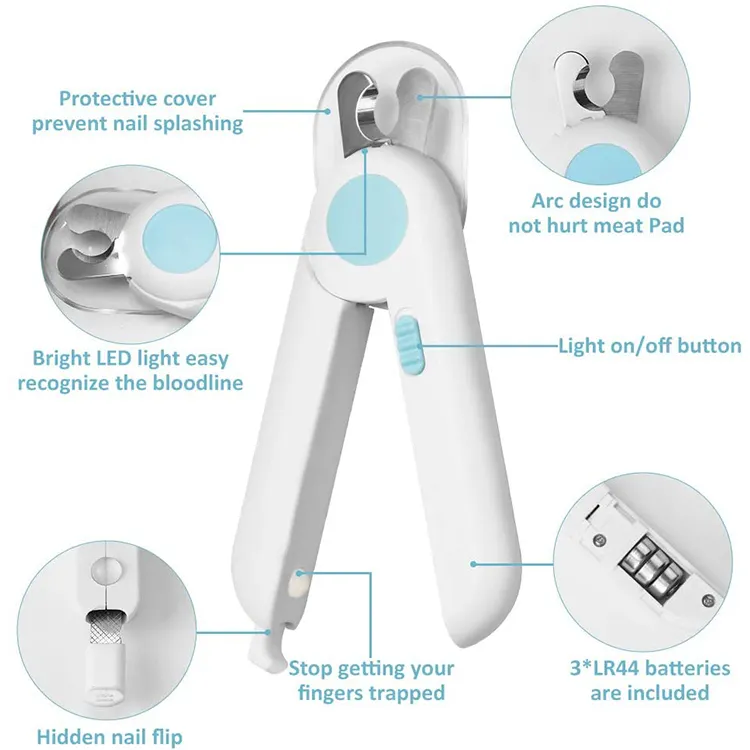 LED Light Pet Nail Clippers for Pet Grooming Products 7