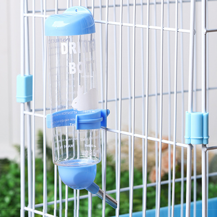Automatic Plastic Dog Water Hanging Bottle Dispenser For Pet Drinking In Cage