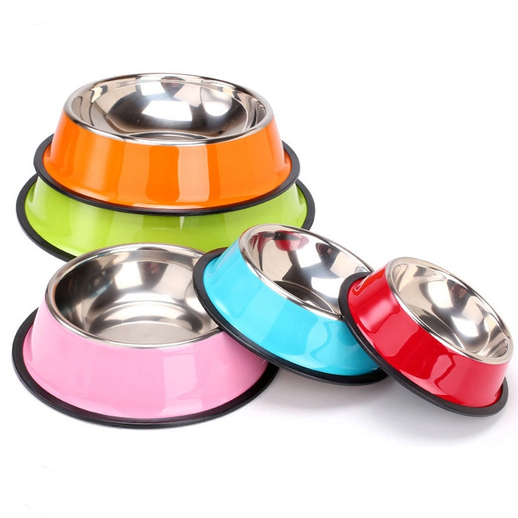 ROADREIGN - Stainless Steel Dog Bowl Pet Food Cat Water Feeder Bowl Pet Bowls 1