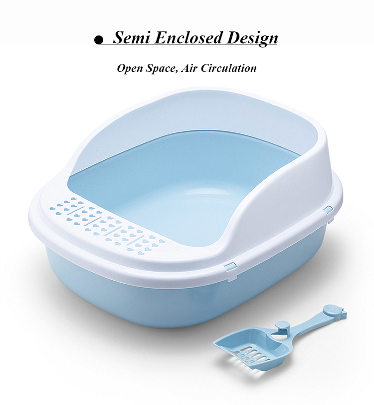 Factory Wholesale Cat Toilet Large Space Plastic Cat Litter Box