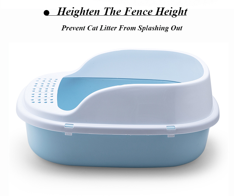 Factory Wholesale Cat Toilet Large Space Plastic Cat Litter Box