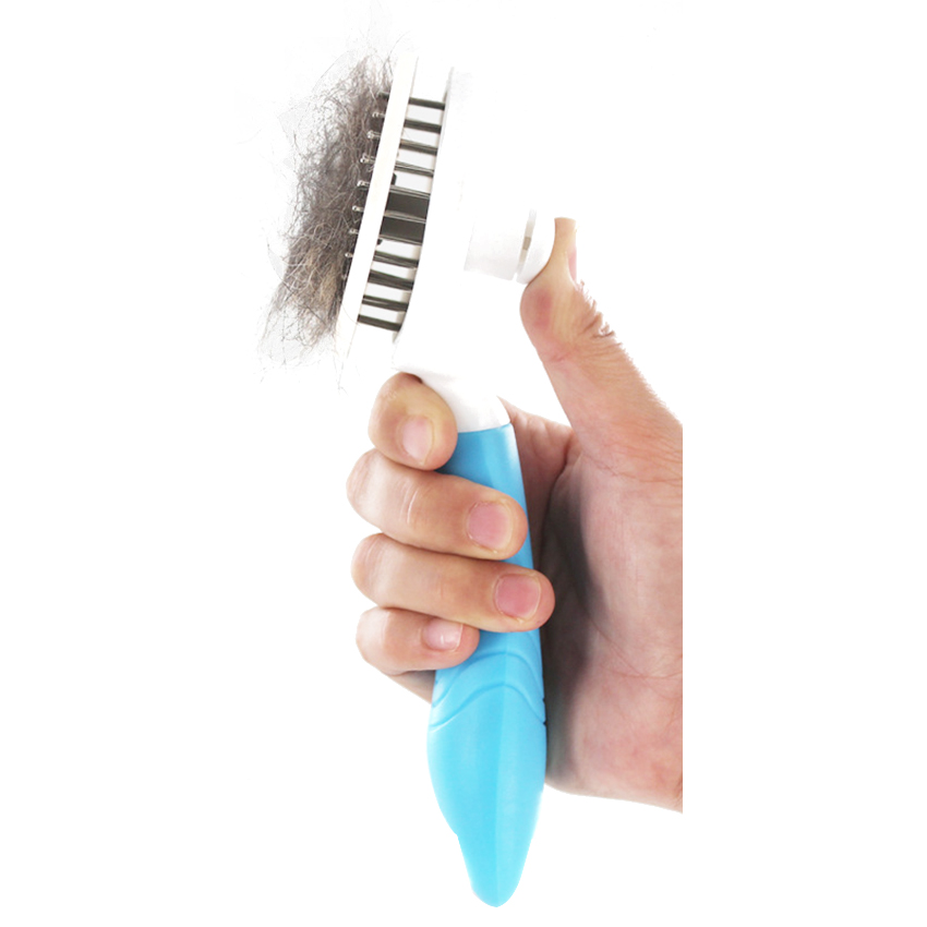 ROADREIGN -Ultimate One-Click Self-Cleaning Brush – Professional Stainless Steel Grooming for Happy Pets 3