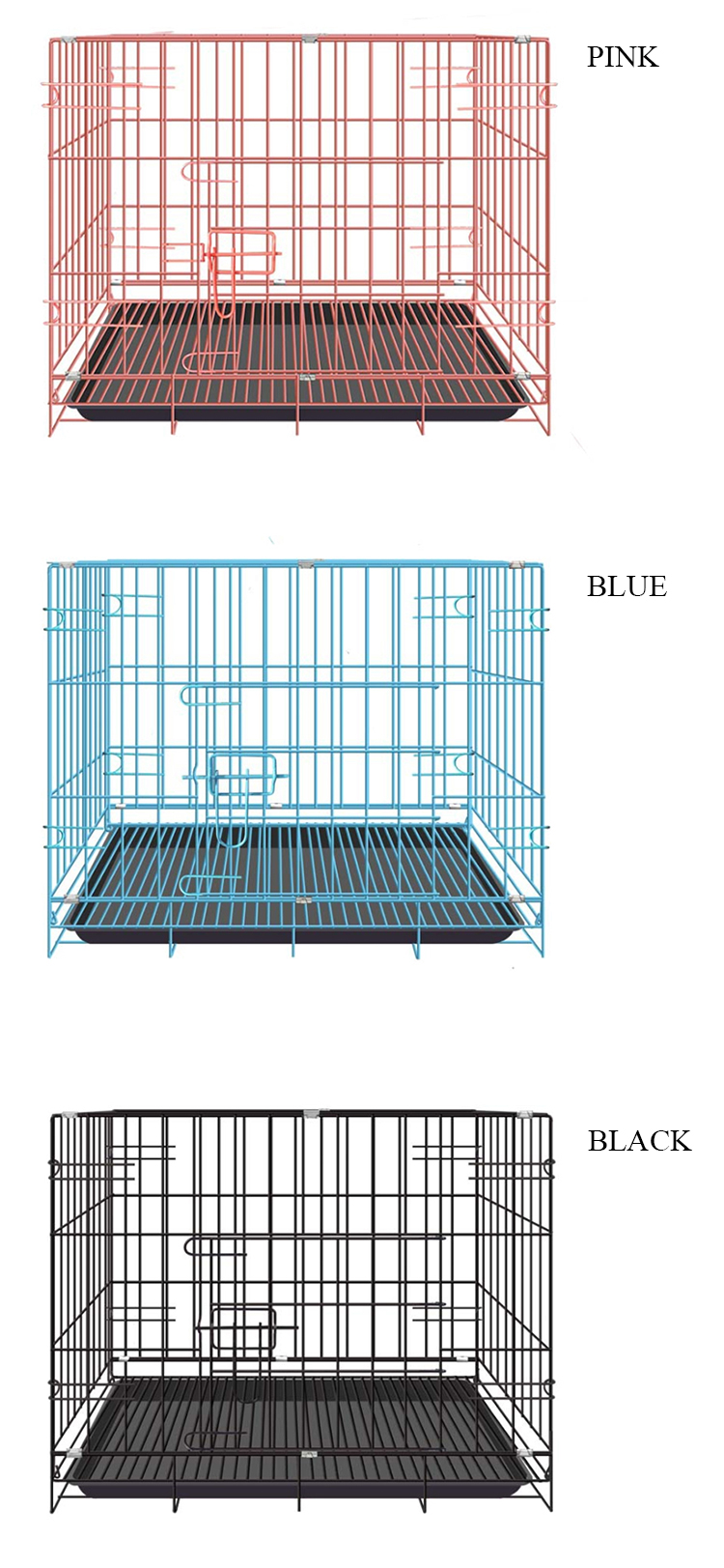 Strong Folding Metal Kennel Mesh Pet Dog Cage