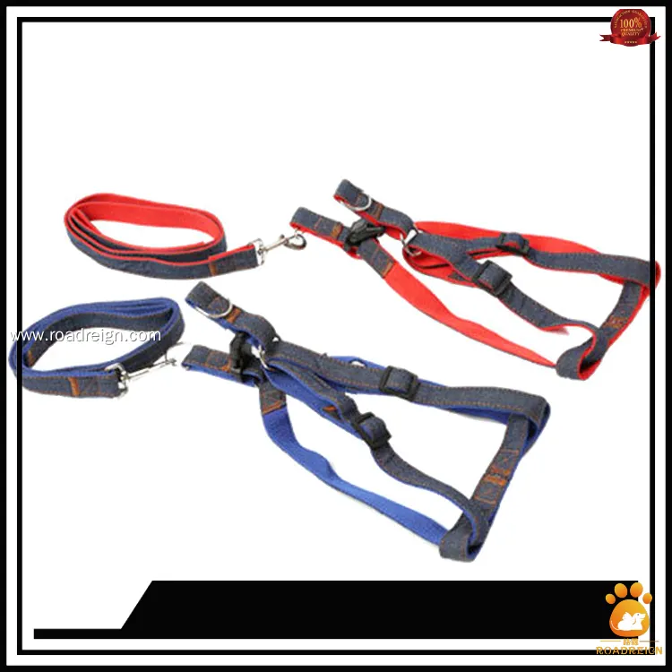 Roadreign Nylon Pet Harness Leash for Small Dogs and Cats - Sustainable, Stocked - Blue/Pink/Black/Red - 120cm - MOQ 100pcs 1