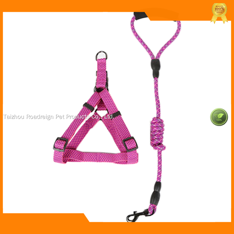 Verstelbare nylon hondenriem met borstband - Groothandelsprijs van Roadreign 1