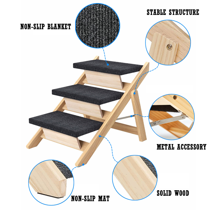 Customized Pet Climbing Ladder manufacturers From China | Roadreign LL-9724 4