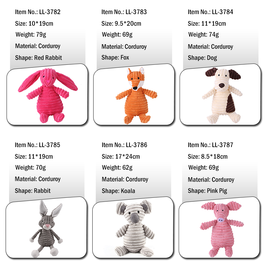 Customized Pet Plush Toys manufacturers From China | Roadreign LL-3779-3799 9