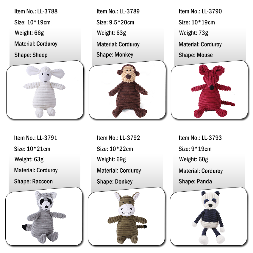 Customized Pet Plush Toys manufacturers From China | Roadreign LL-3779-3799 10