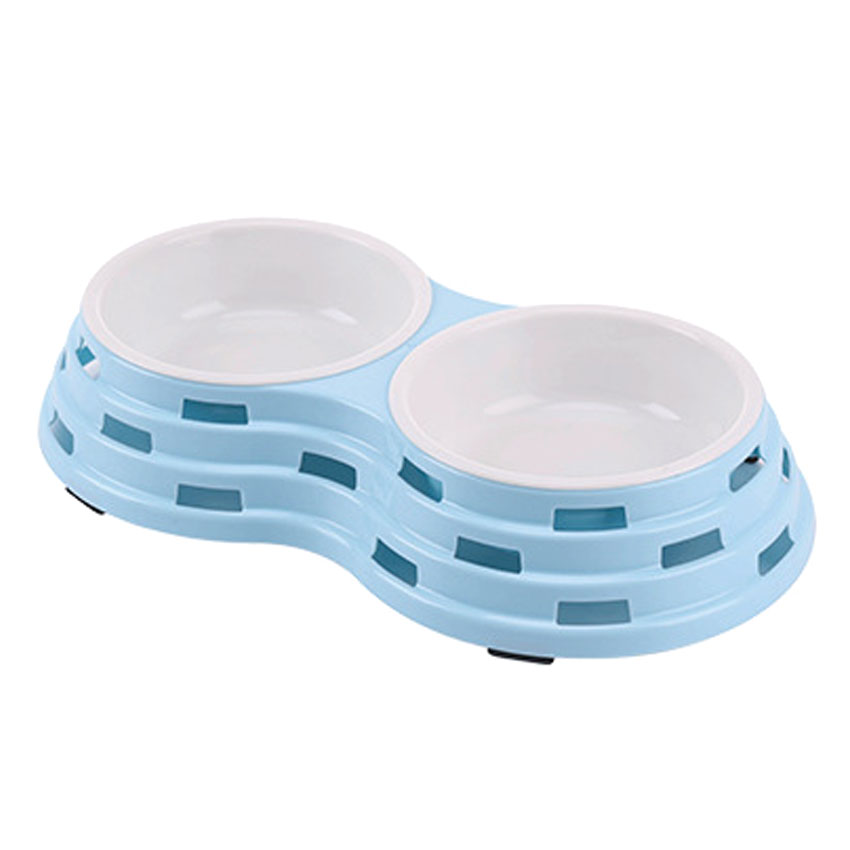 Best Pet Plastic And Stainless Steel Double Bowl Company - Roadreign LL-2243 3