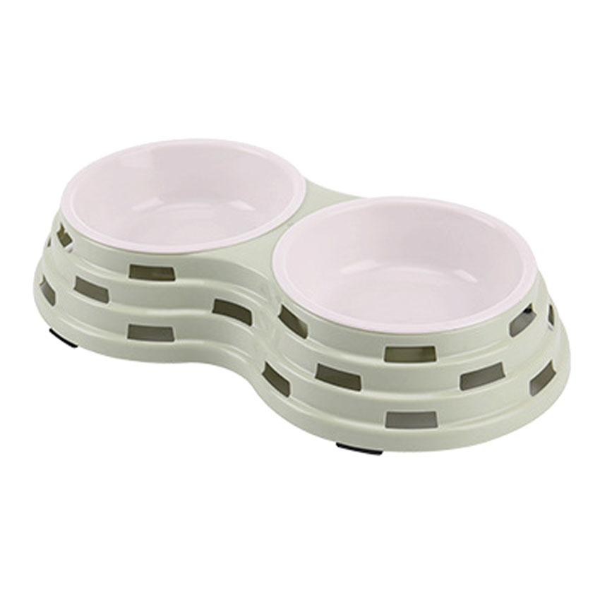 Best Pet Plastic And Stainless Steel Double Bowl Company - Roadreign LL-2243 2