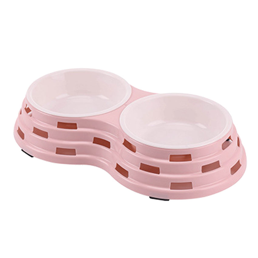 Best Pet Plastic And Stainless Steel Double Bowl Company - Roadreign LL-2243 1