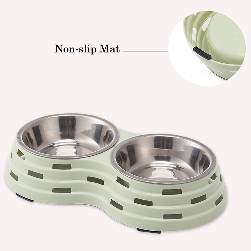 Best Pet Plastic And Stainless Steel Double Bowl Company - Roadreign LL-2243 7