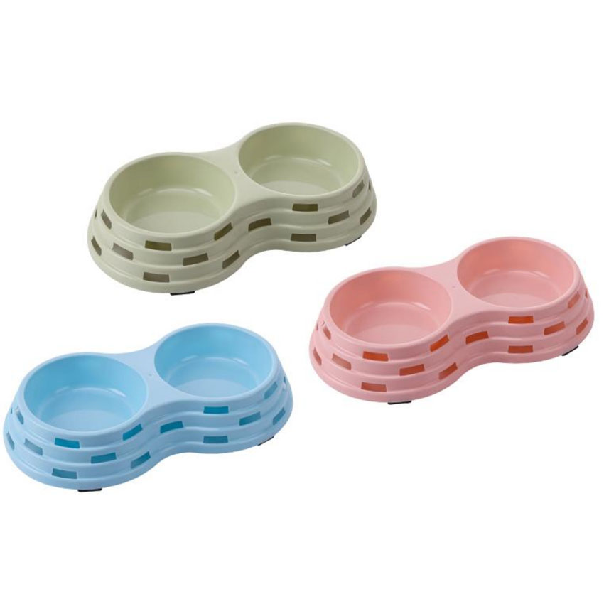 Best Pet Plastic And Stainless Steel Double Bowl Company - Roadreign LL-2243 5