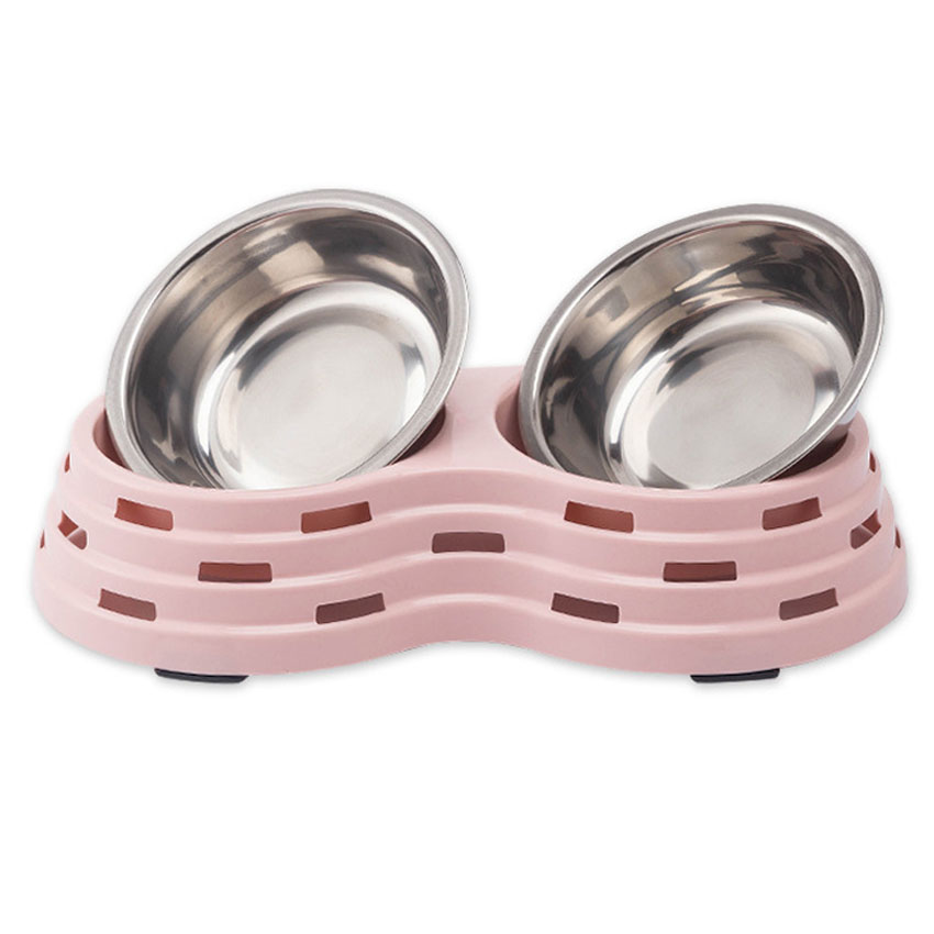 Best Pet Plastic And Stainless Steel Double Bowl Company - Roadreign LL-2243 4