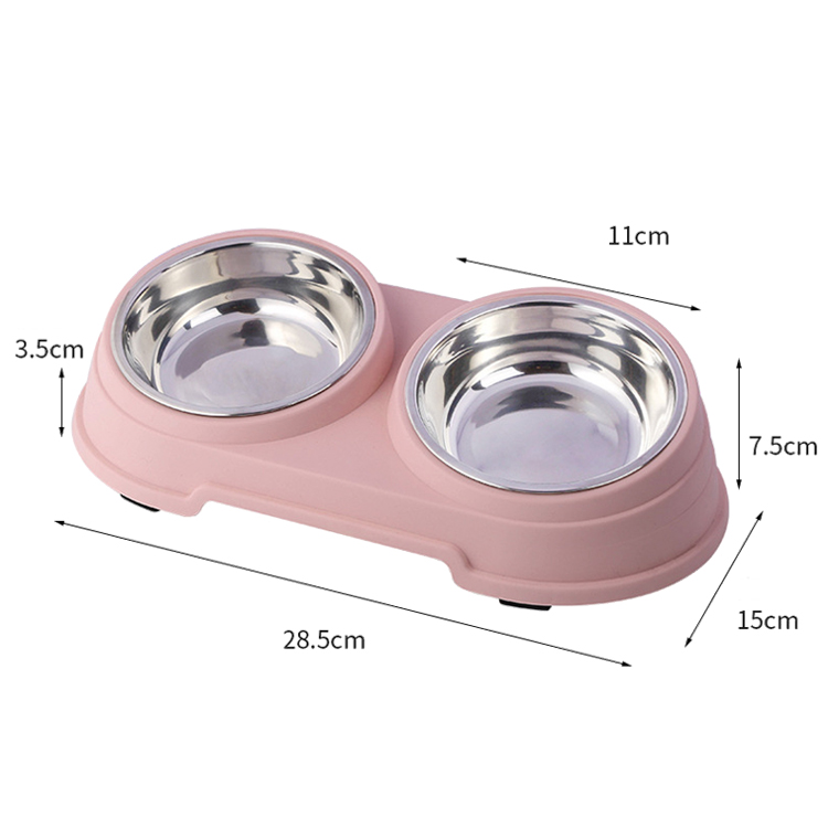 Quality Pet Plastic And Stainless Steel Double Bowl Manufacturer | Roadreign LL-2240 5