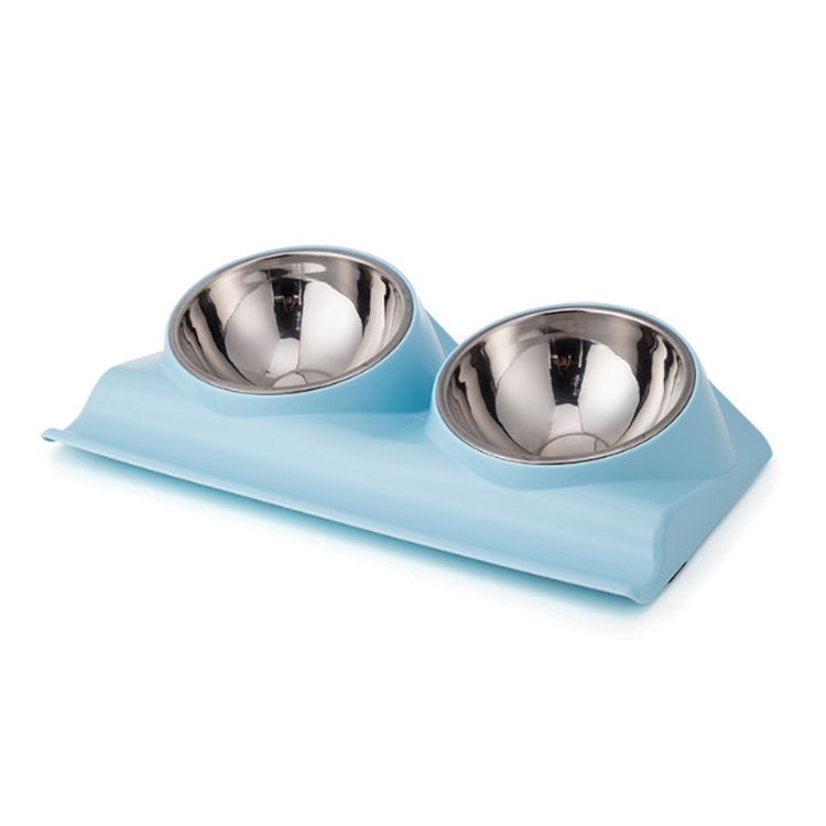 Beste dubbele plastic voerbak voor huisdieren van roestvrij staal - Roadreign LL-2219 2