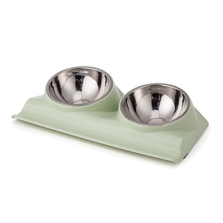 Beste dubbele plastic voerbak voor huisdieren van roestvrij staal - Roadreign LL-2219 3