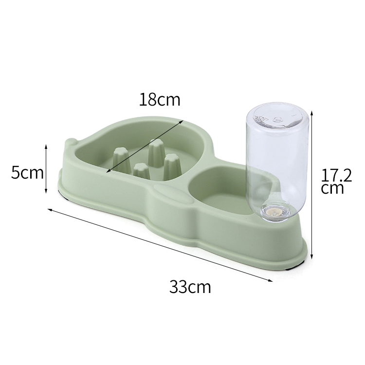 Best Plastic Pet Double Bowl With Bottle Faucet Company - Roadreign LL-2027 4