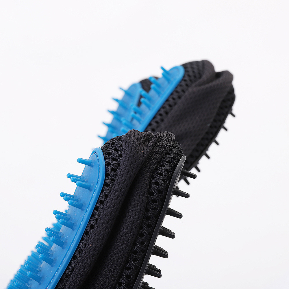 Customized 333 Tips Silicone Two Sides Pet Grooming Gloves manufacturers From China | Roadreign LL-6007 6