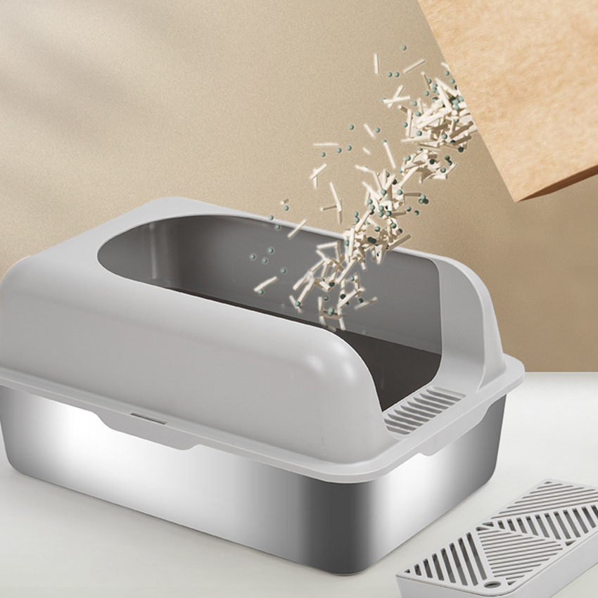 Customized Stainless Steel Cat Litter Box manufacturers From China | Roadreign LL-1593 7