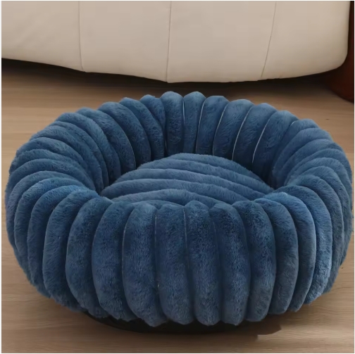Roadreign CloudNest: Ultra-Soft Plush Round Pet Bed for Anxiety Relief & Deep Sleep 5